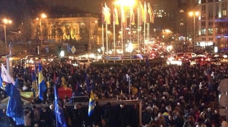 На Европейской площади в Киеве проходит митинг сторонников евроинтеграции
