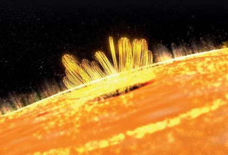 На Солнце обнаружены гигантские спирали плазмы