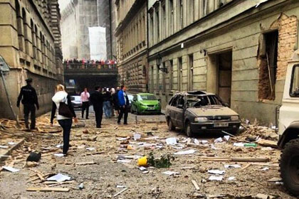 В Праге прозвучал сильный взрыв