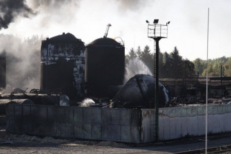 На нефтебазе БРСМ под Киевом был потушен пожар